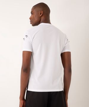 camiseta setas e recortes manga curta esportiva ace branco