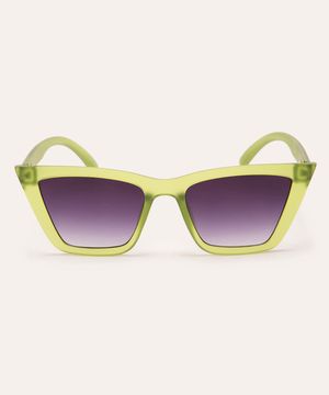 óculos de sol quadrado gatinho verde