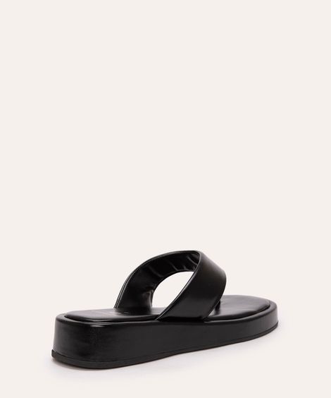 sandália flatform tira grossa mindset preta
