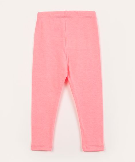 calça infantil básica rosa neon