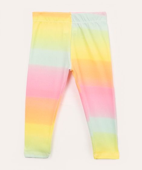 legging de algodão infantil tie dye colorido