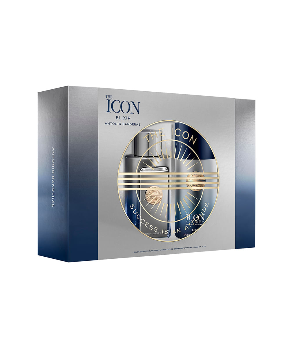 kit banderas The Icon elixir eau de parfum 100ml e desodorante spray 24h 150ml