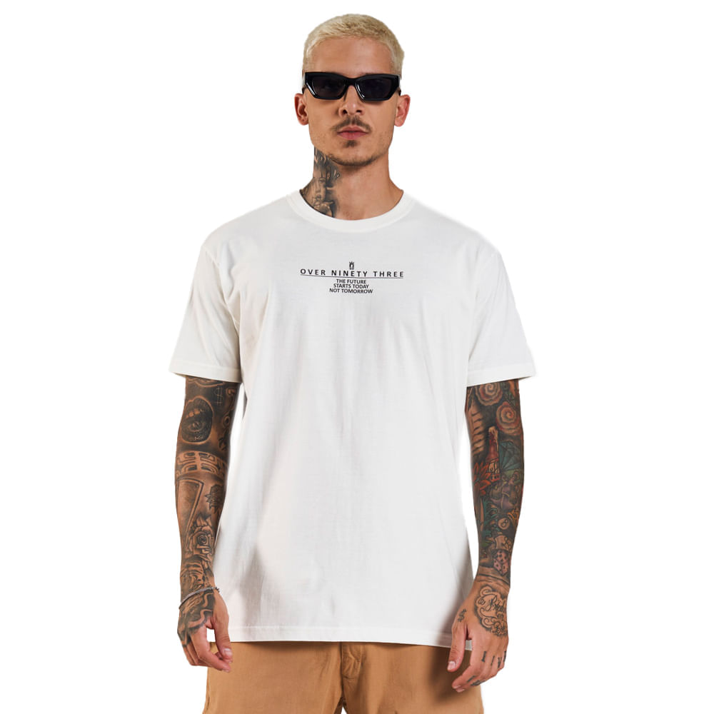 Camiseta Masculina Over Surf Get Over Branco