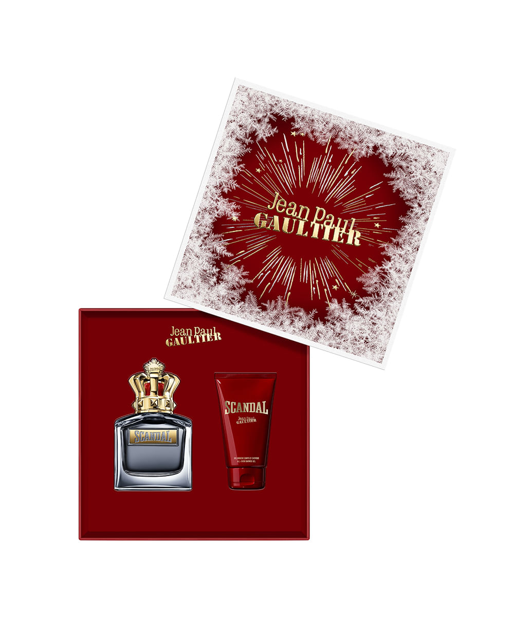 kit jean paul gaultier scandal eau de toilette for him 100ml e gel de banho all over 75ml