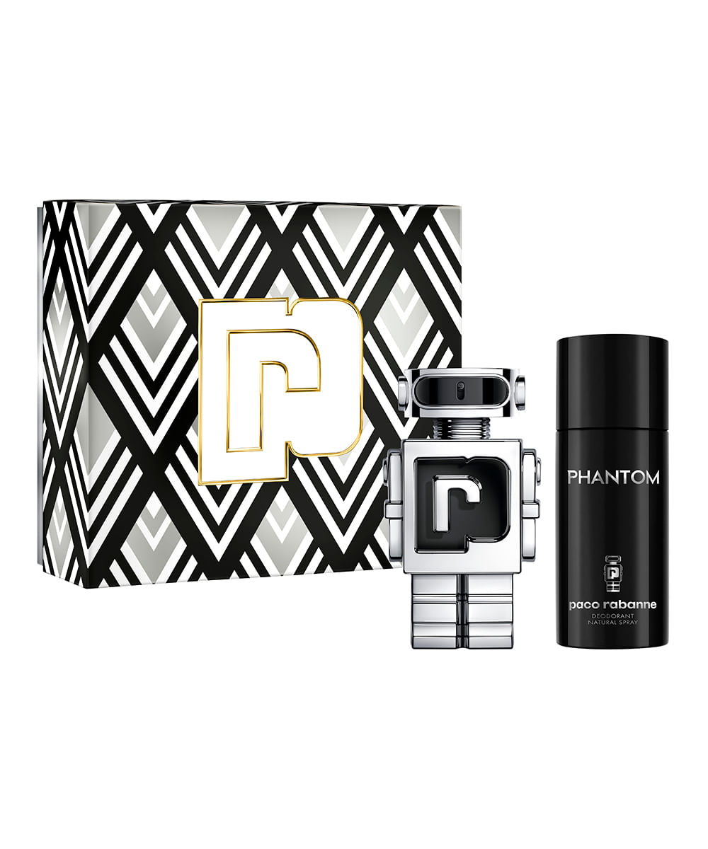 kit rabanne phantom eau de toilette 100ml e desodorante 150ml