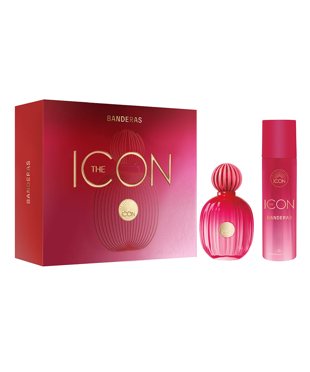 kit banderas the icon eau de parfum for women 100ml e desodorante spray 24h for women 150ml
