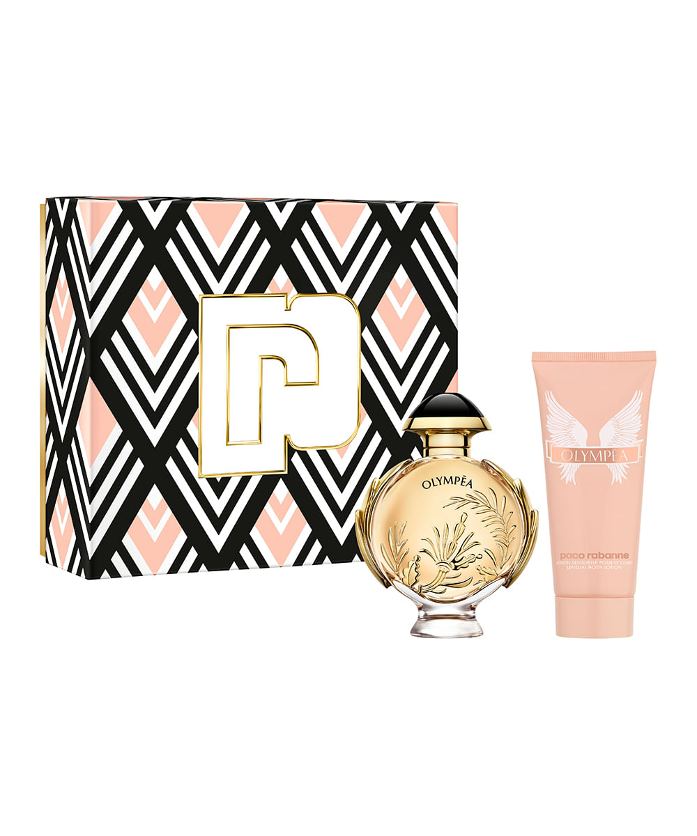 kit rabanne olympéa solar eau de parfum intense 80ml e sensual creme corporal 100ml