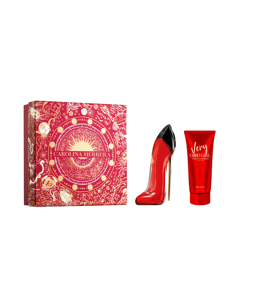 kit carolina herrera very good girl eau de parfum 80ml e creme corporal 100ml