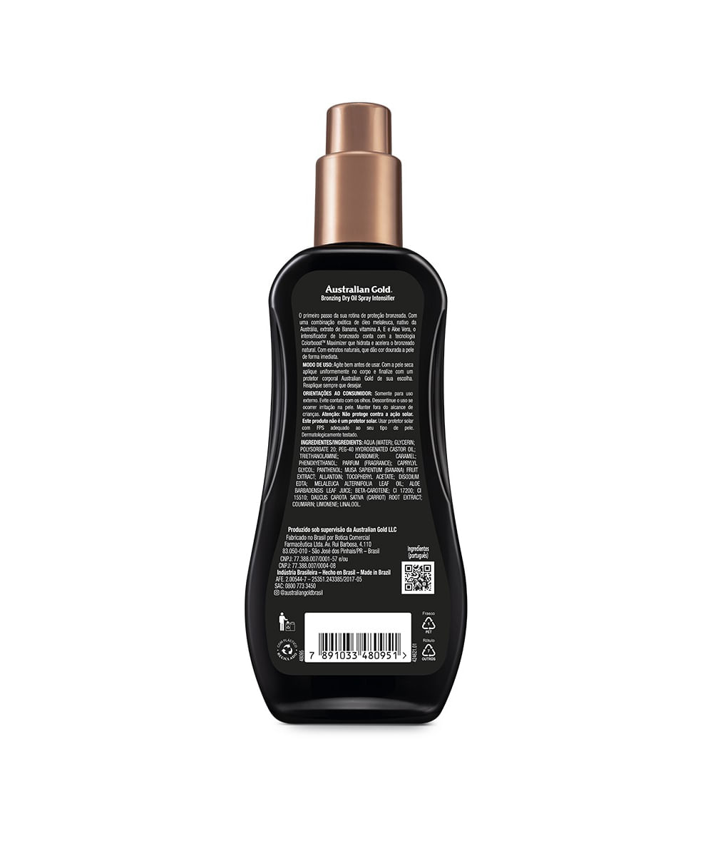 óleo bronzeador intensifier 237ml- australian gold