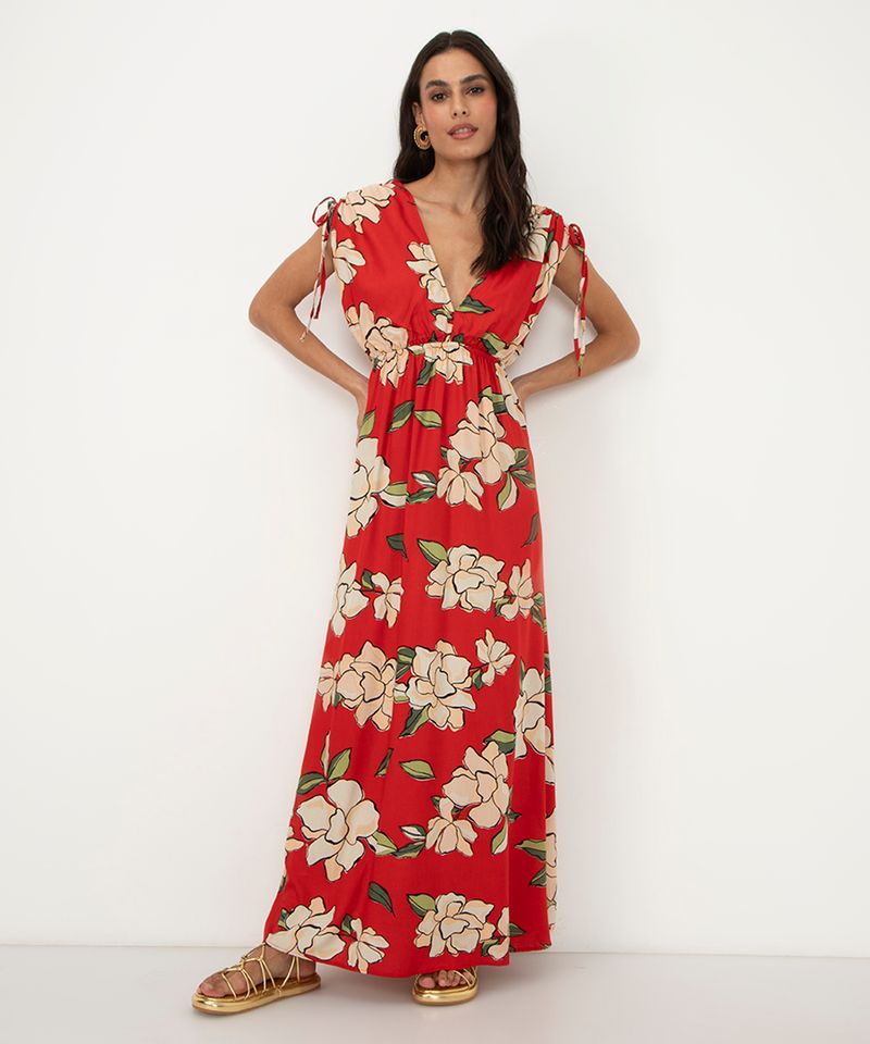 Red floral hot sale