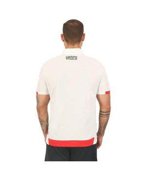 Camisa Polo Kappa Vasco Concentração 2023/24 Masculina Branco