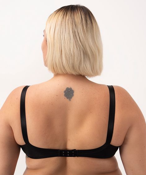 sutiã triângulo de tule e renda demillus plus size preto