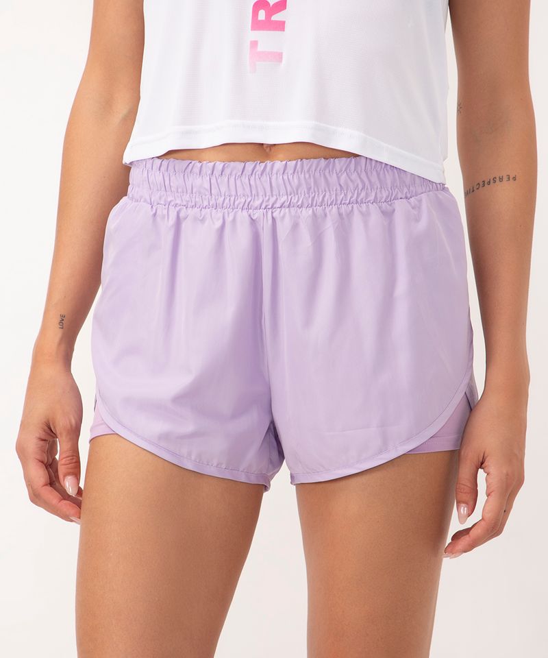 Combo Duplo C/02 Shorts Running Academia - Feminino