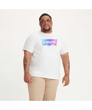 Camiseta Levi's Big Graphic Plus Size Manga Curta Branca