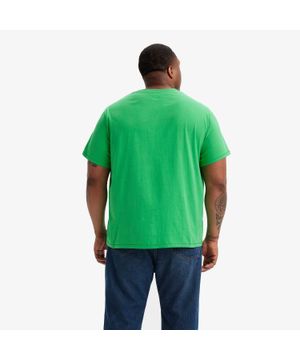 Camiseta Levi's Big Relaxed Fit Plus Size Manga Curta Verde