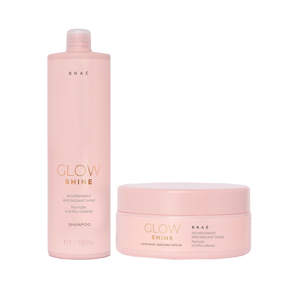 Kit Braé Glow Shine - Shampoo 250ml e Máscara 200g