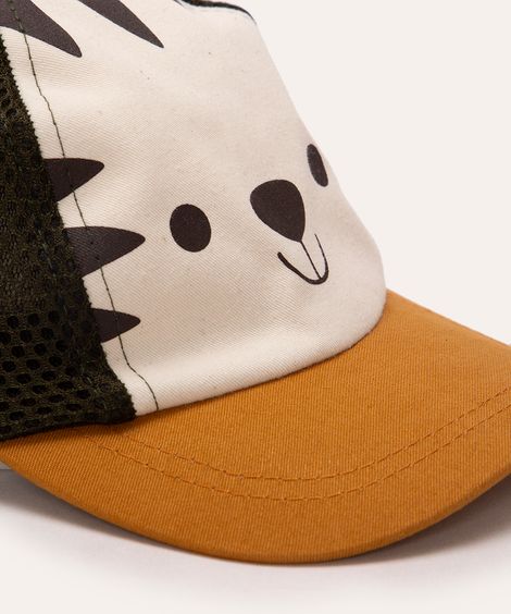 boné infantil tigre com tela aba curva colorido