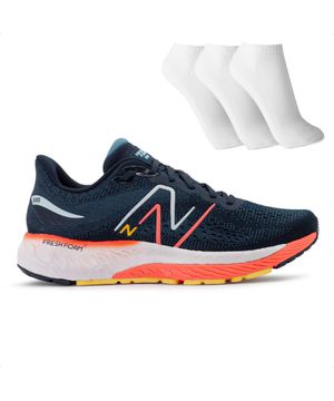 Tênis Masculino New Balance 880 V12 + 3 Pares de Meias Azul
