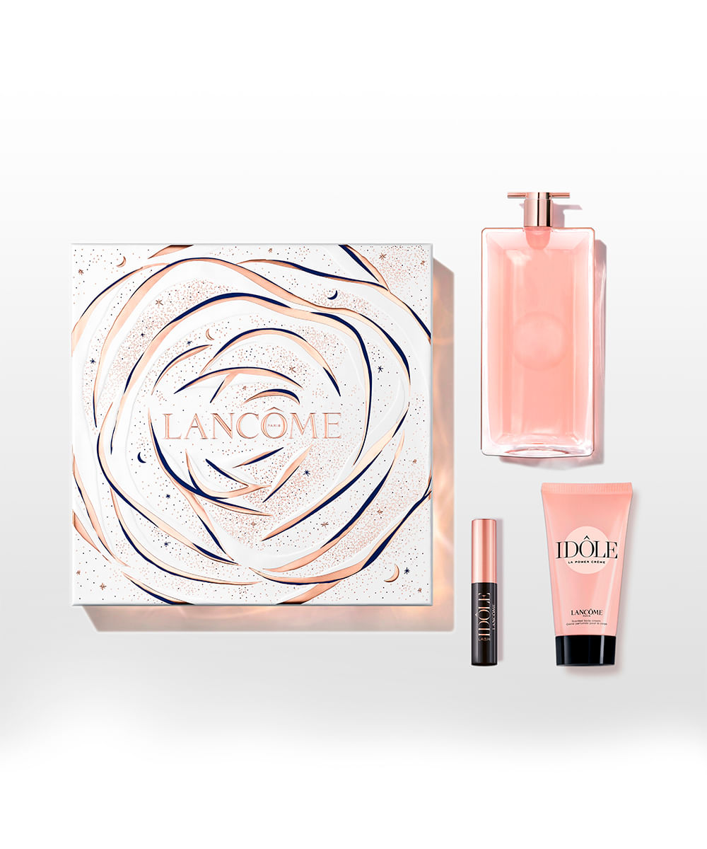 kit 1 idole eau de parfum 50ml com idole la power crème 50ml e mini máscara idole 2,5ml