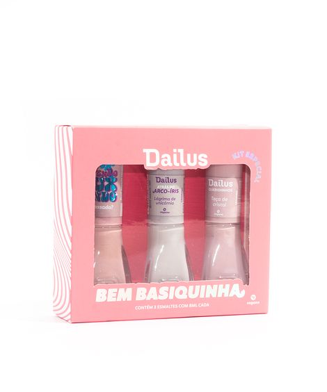 kit 3 esmaltes dailus bem basiquinha