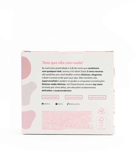 kit 3 esmaltes dailus bem basiquinha