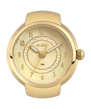 Relógio Anel Euro Feminino Unique Dourado - EU2035YUV/4D