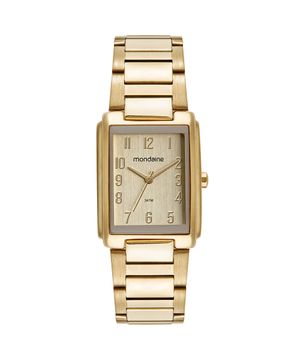 Relógio Feminino Quadrado Vintage Dourado