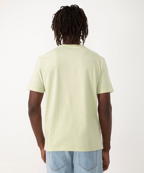 camiseta básica manga curta gola portuguesa - verde claro