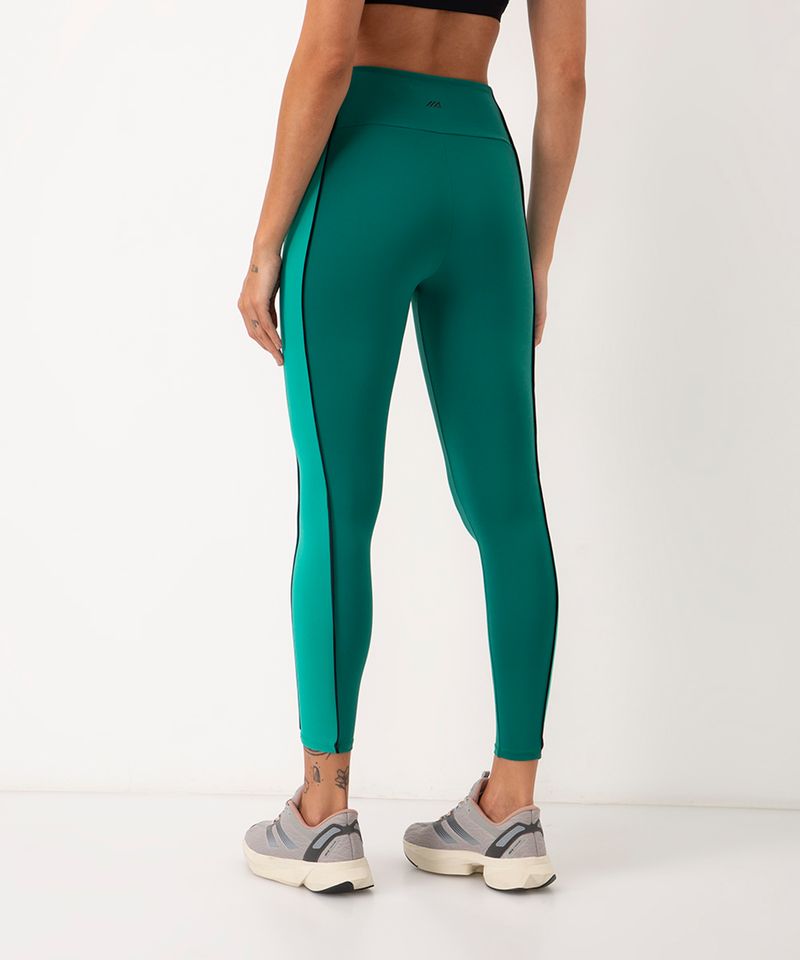 calça legging com bolsos cintura alta esportiva ace preta - C&A