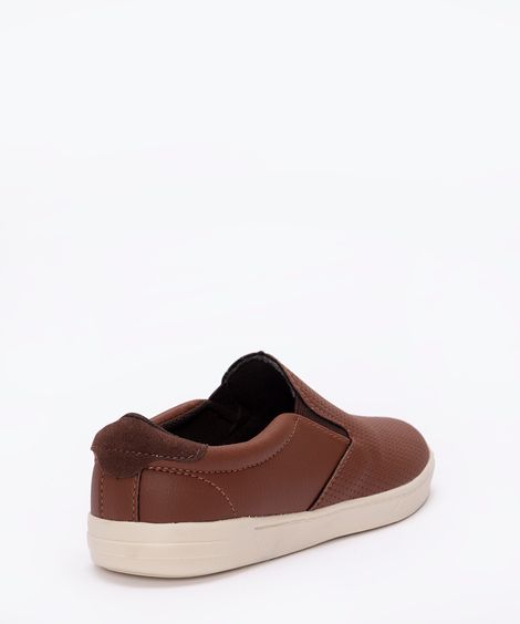 tênis infantil slip on caramelo
