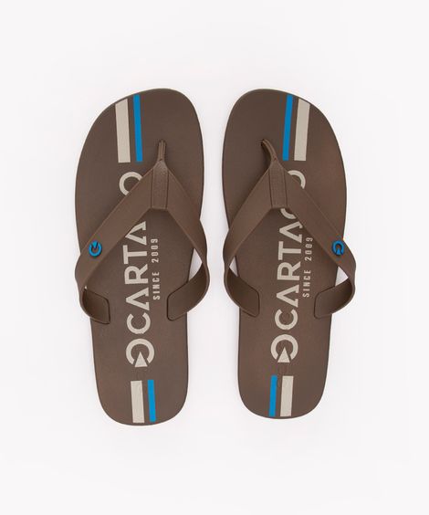 chinelo de dedo cartago atlanta marrom escuro