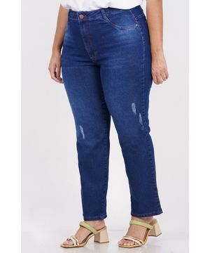 Calça Jeans Casual Tamanho Grande, Calça Jeans Skinny, 54% OFF
