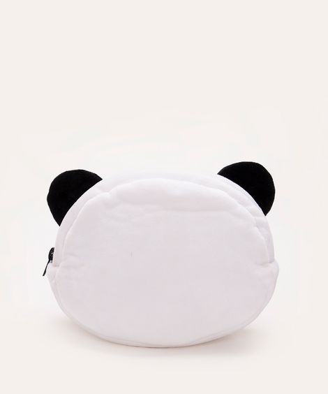 necessaire de pelúcia panda colorida
