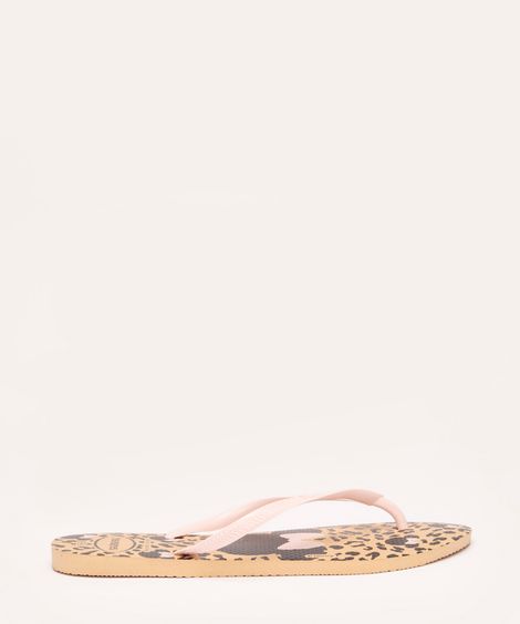 chinelo havaianas slim minnie dourado