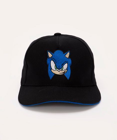boné de sarja infantil aba curva sonic preto