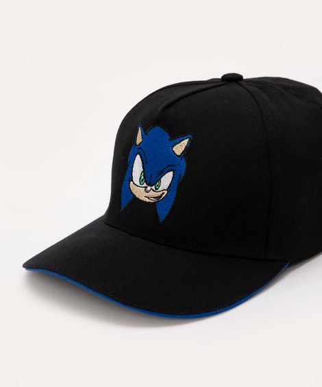 boné de sarja infantil aba curva sonic preto