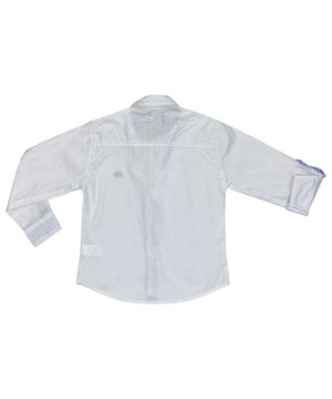 Camisa Infantil Look Jeans Manga Longa Branco