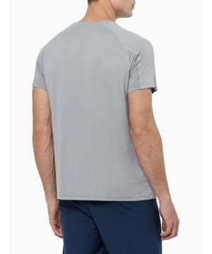 Camiseta Masculina Recortes Calvin Klein Performance Light Grey