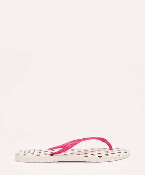chinelo havaianas slim minnie branco