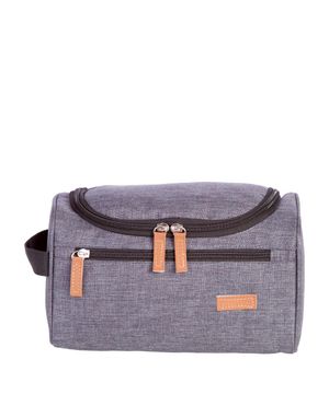 Necessaire Grande Masculina com Alça Cinza