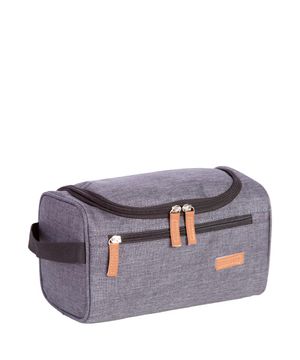 Necessaire Grande Masculina com Alça Cinza