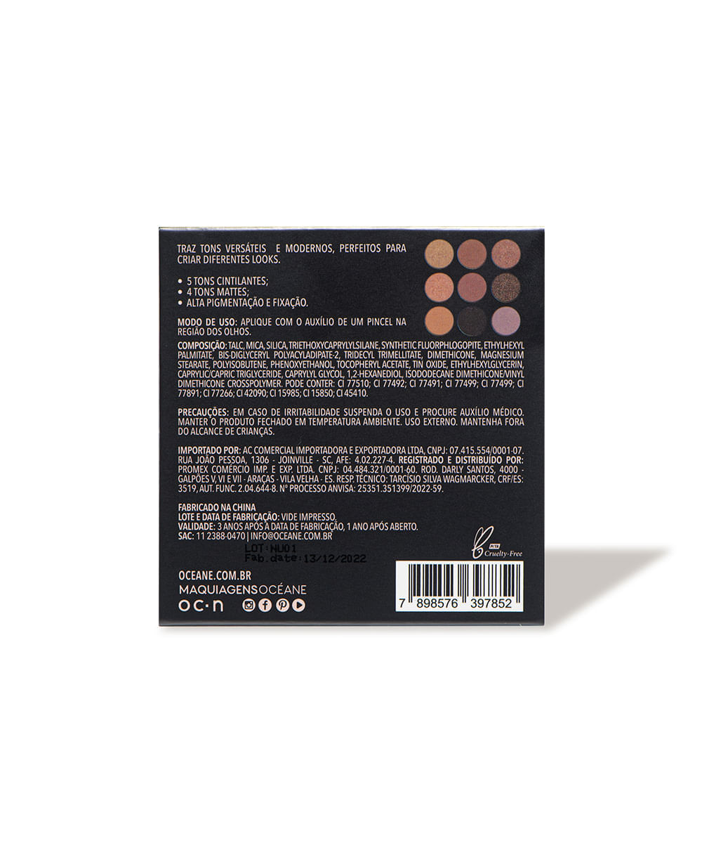 paleta de sombras edition pocket palette nude único