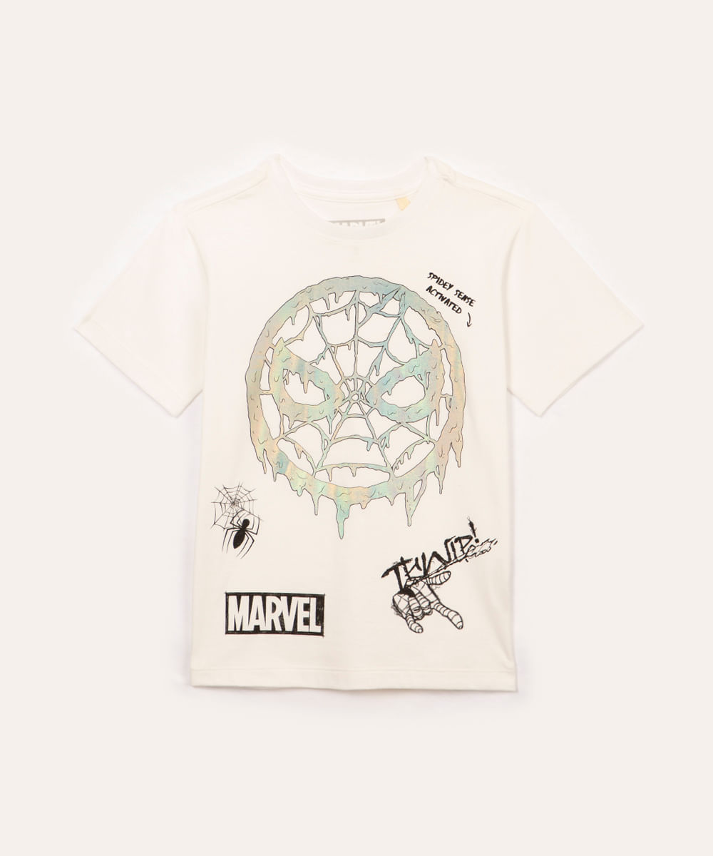 Homem Aranha - Camiseta Manga Longa 01486 Branco - Branco