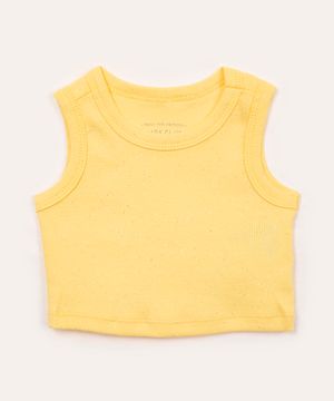 blusa de algodão infantil com brilho amarelo