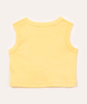blusa de algodão infantil com brilho amarelo