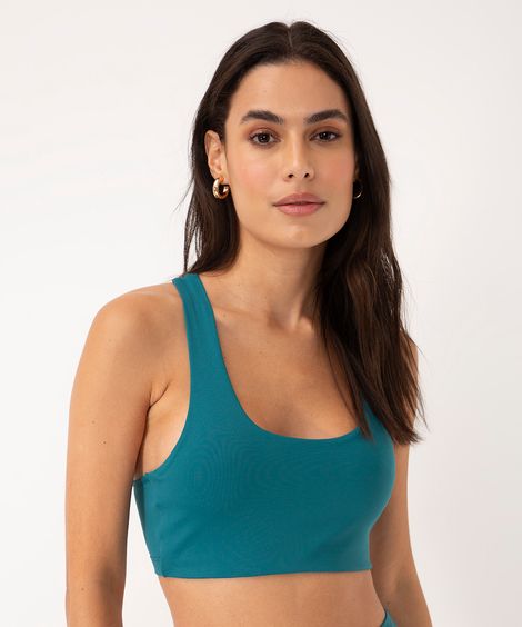 top new decote nadador sem bojo esportivo azul