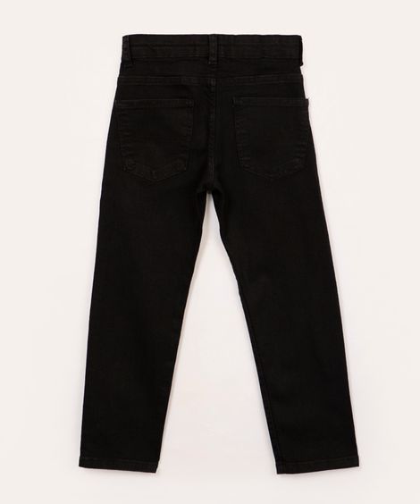 calça jeans infantil com bolsos preto