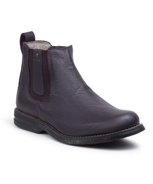 Bota Masculina Cano Curto Couro Botina Chelsea Conforto