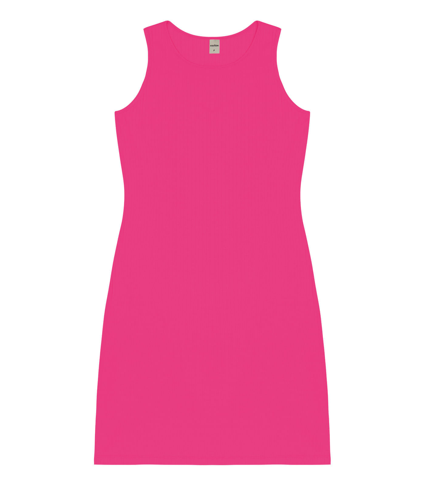 Vestido Curto Em Ribana Canelada Rovitex Rosa Menor preço em Vestido Curto Em Ribana Canelada Rovitex Rosa