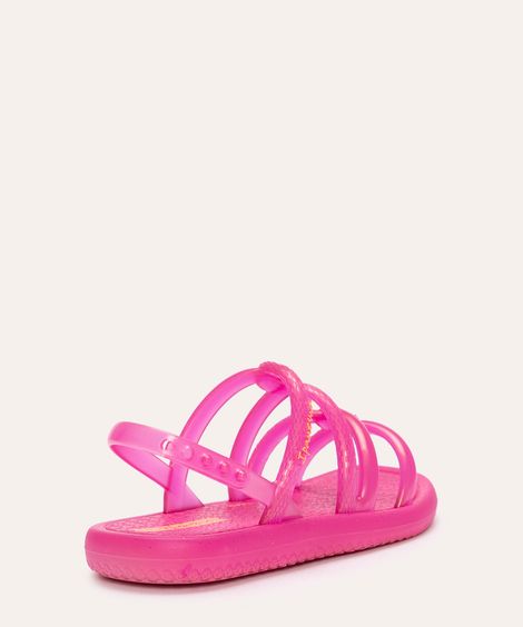 sandália infantil trançada meu sol ipanema rosa